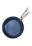 Professional Blue 2 Piece Aluminum Hard Anodized Diamond and Mineral Coating Ultimate Nonstick Premium Frying Pans