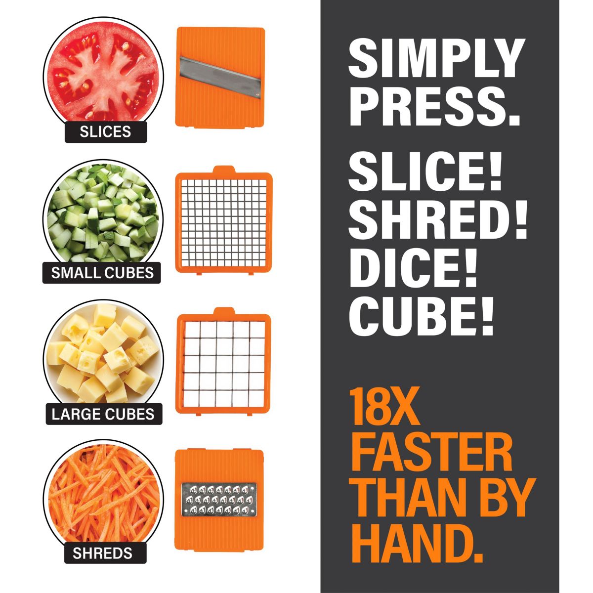 Nutri Slicer XL 4-in-1 Portable Easy Storage Handheld Kitchen Slicer with Storage Container