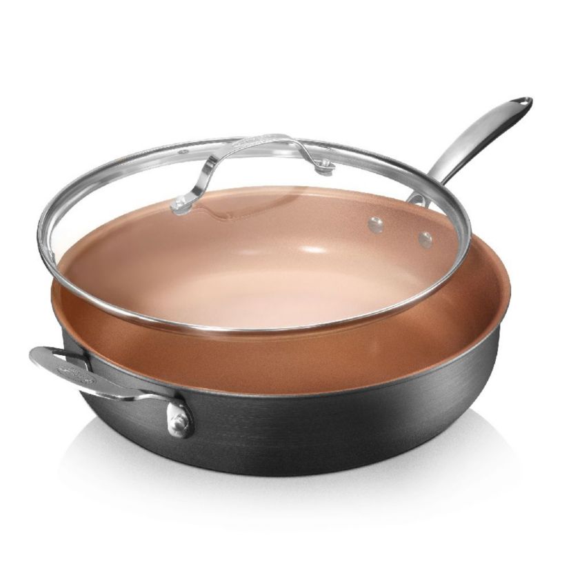 Gotham Steel 5.5 Quart Non-stick Multipurpose Sauté Pan with Lid - Copper