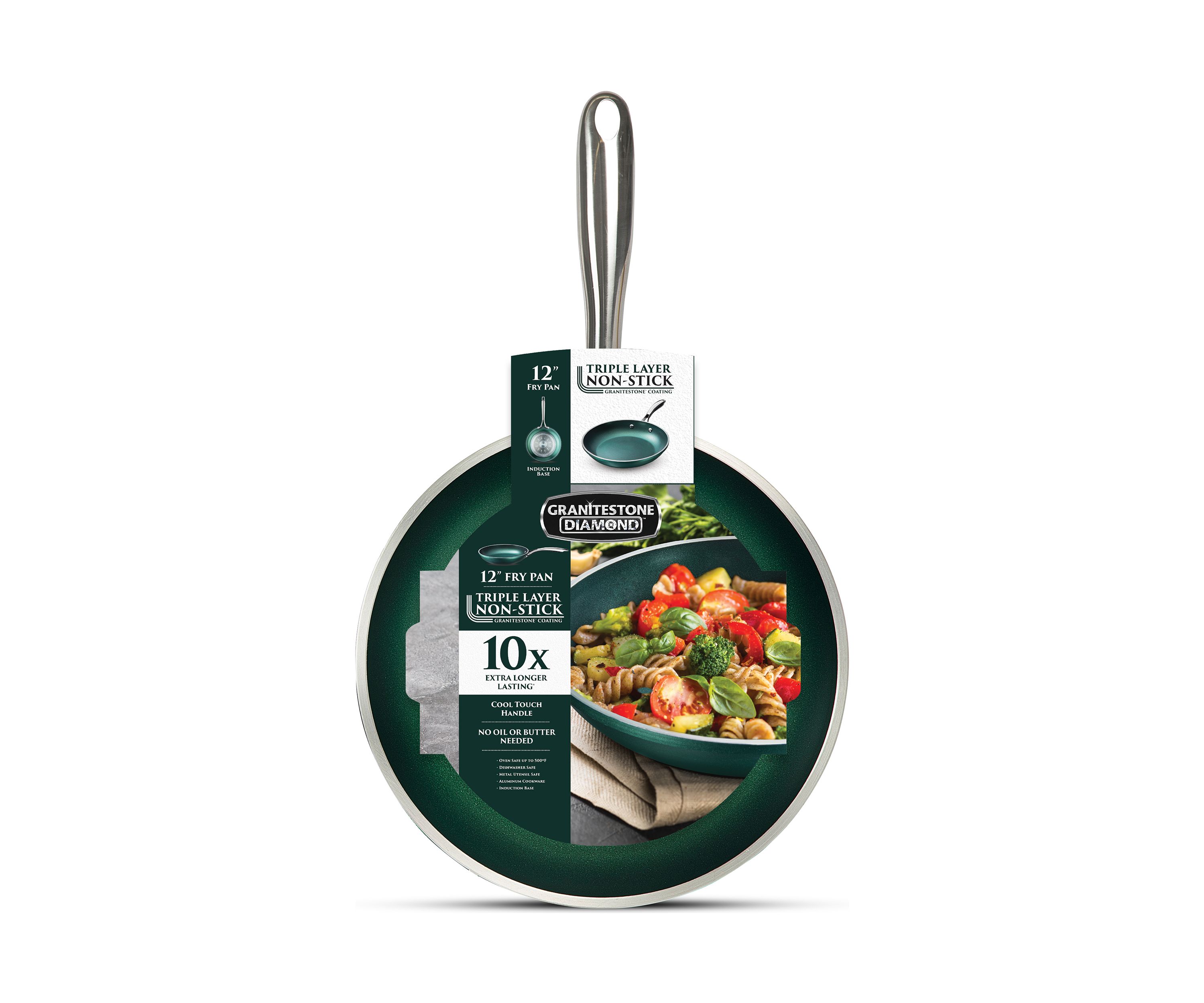 12 Inch  Ultra-Durable Mineral and Iinfused Fry Pan