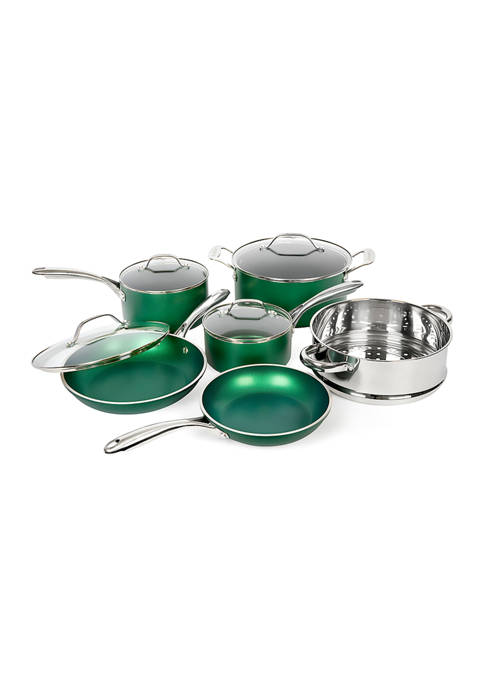 10 Piece Ultra-Durable Mineral and Diamond Infused Cookware Set