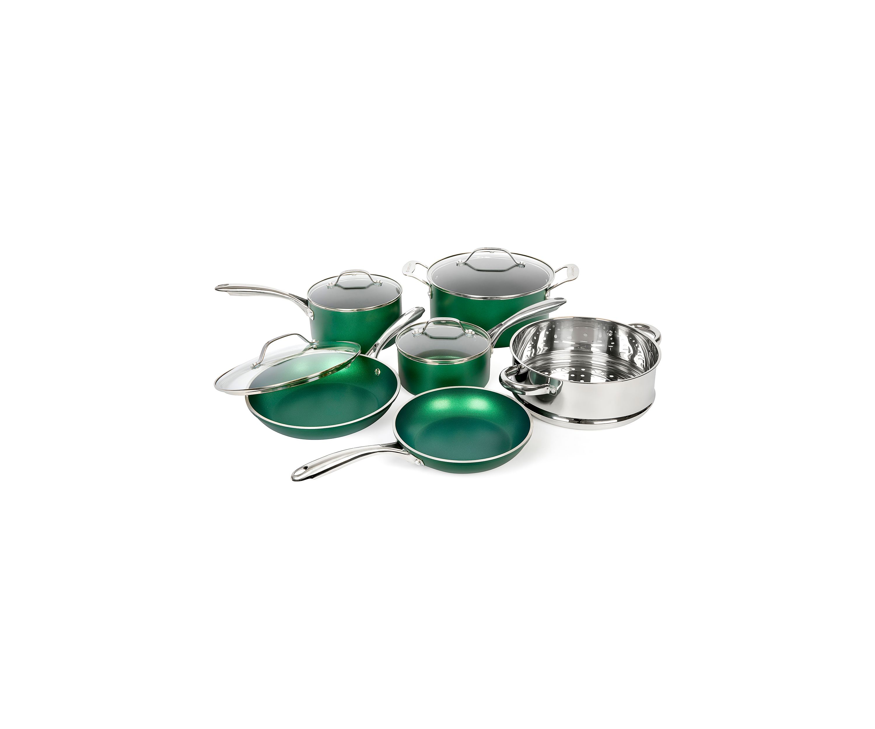 10 Piece Ultra-Durable Mineral and Diamond Infused Cookware Set