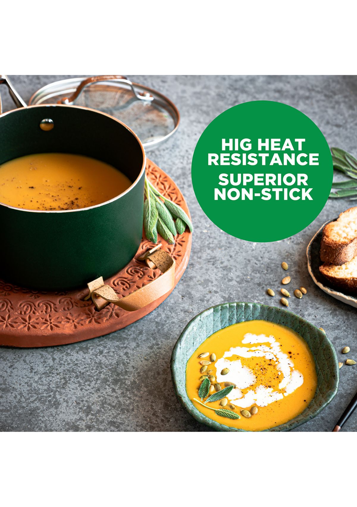 10 Piece Ultra-Durable Mineral and Diamond Infused Cookware Set