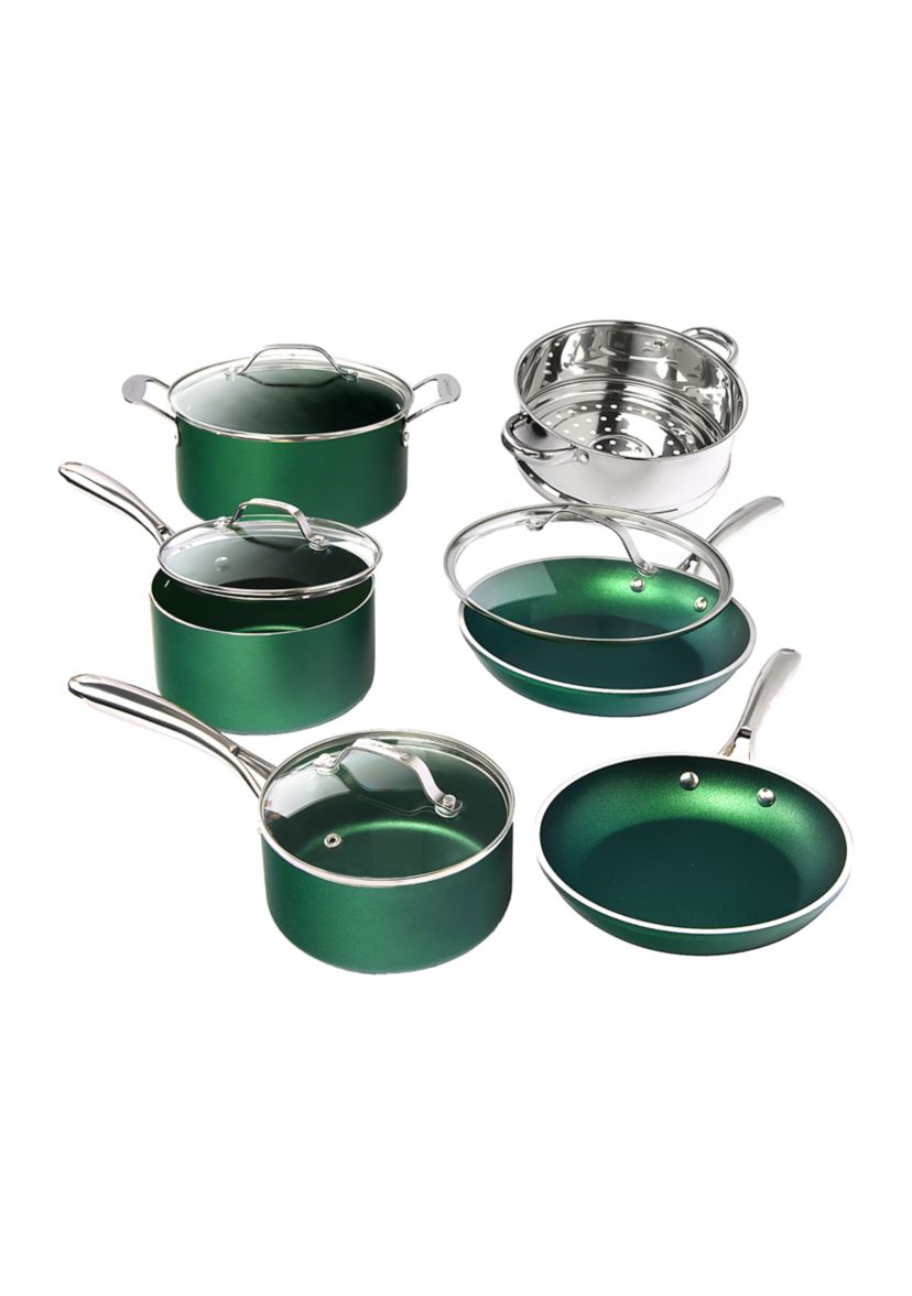 10 Piece Ultra-Durable Mineral and Diamond Infused Cookware Set