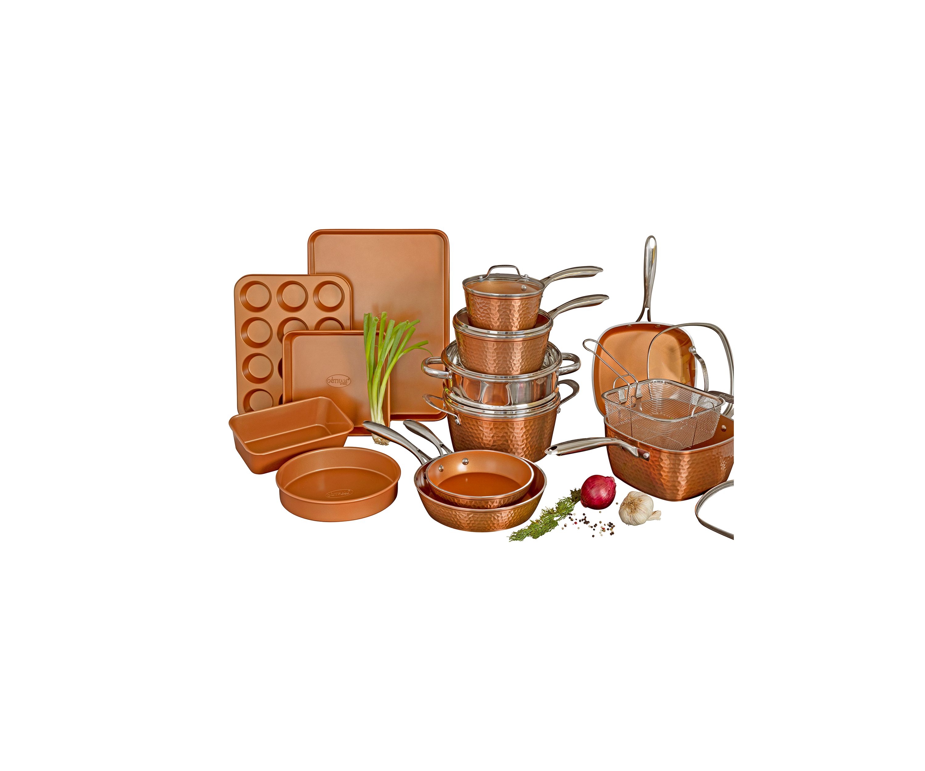 20 Piece Hammer Ti Ceramic Nonstick Cookware and Bakeware Set