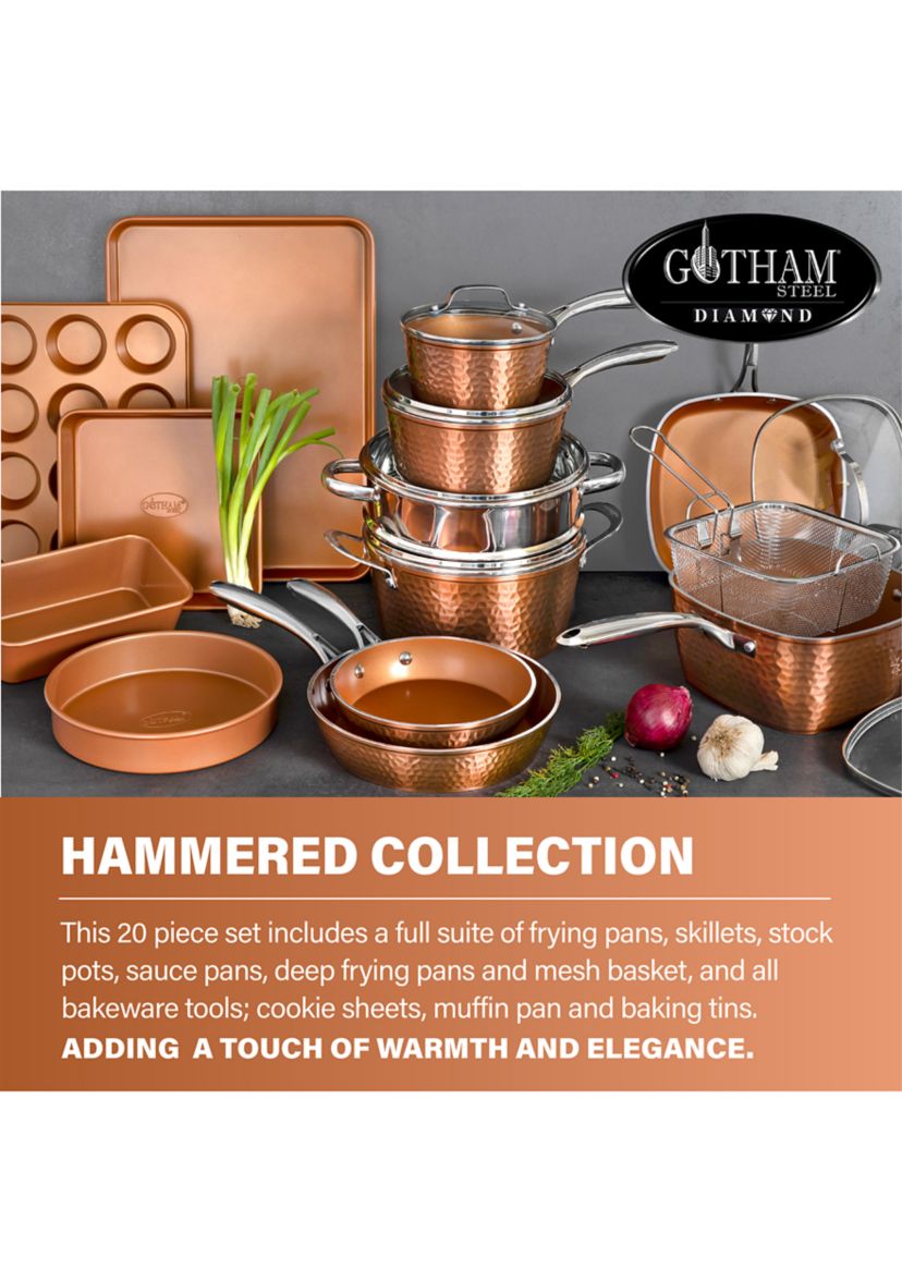 20 Piece Hammer Ti Ceramic Nonstick Cookware and Bakeware Set