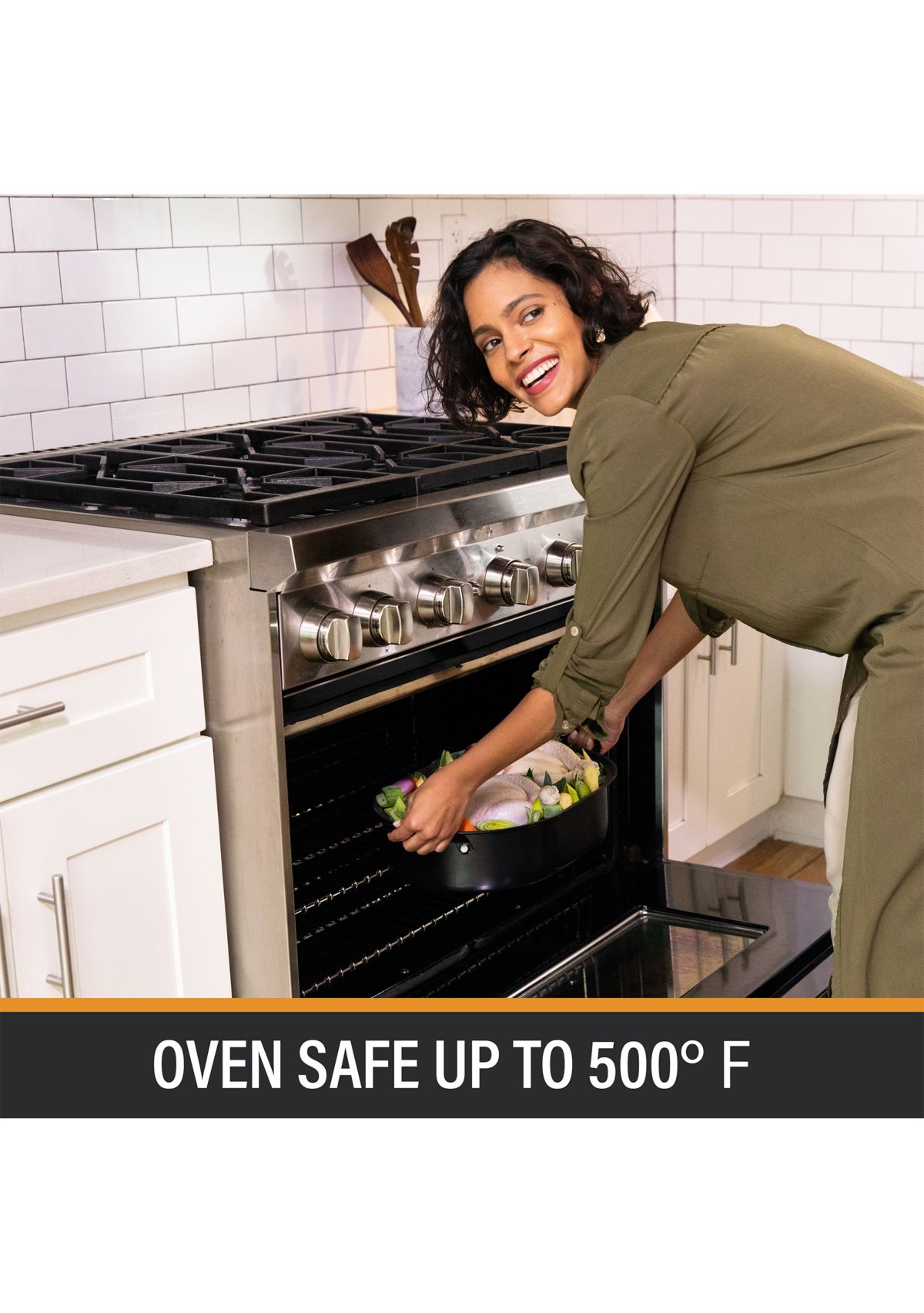 16 Inch (3.7 Quart) Nonstick Titanium and Diamond Infused Oval Roaster Pan with Lid