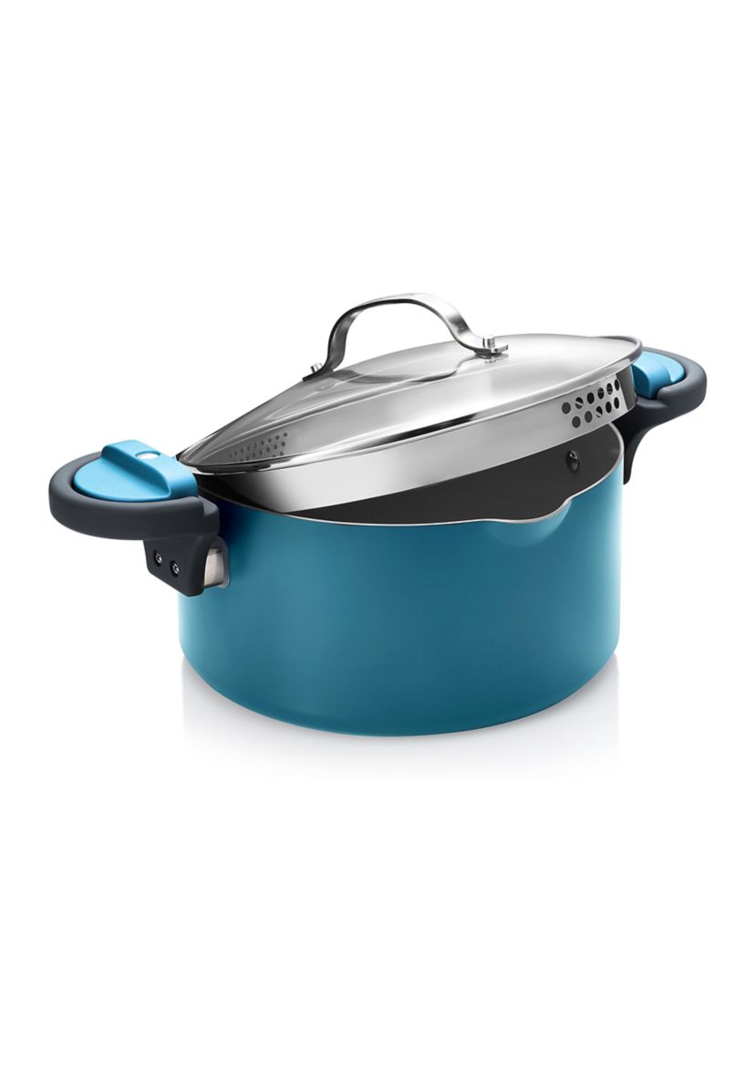 5 Quart Ocean  Ti-Ceramic Nonstick Pasta Pot with Built In Strainer and Twist N Lock Handles