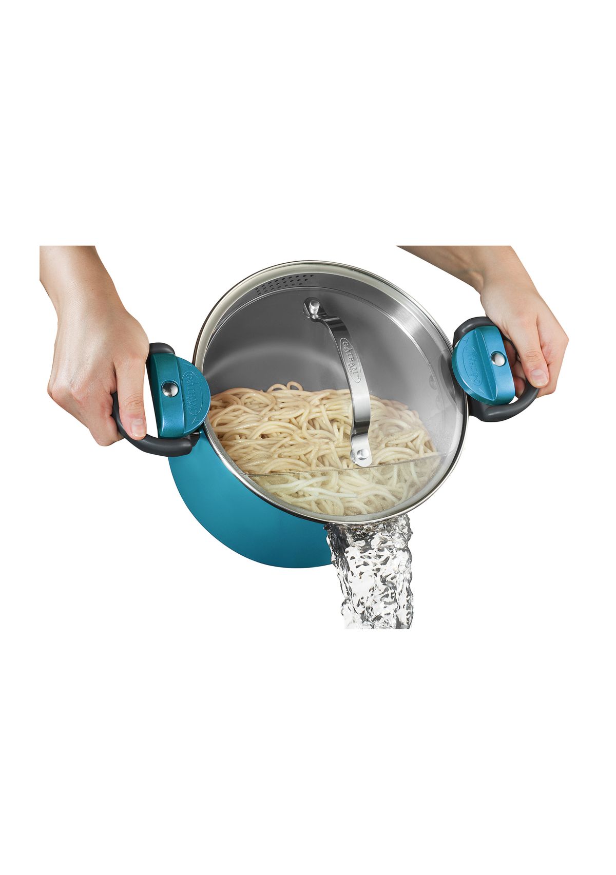 5 Quart Ocean  Ti-Ceramic Nonstick Pasta Pot with Built In Strainer and Twist N Lock Handles