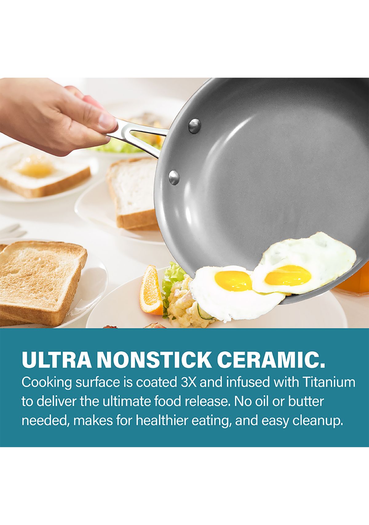 20-Piece Aqua Ti Ceramic Nonstick Cookware and Bakeware Set