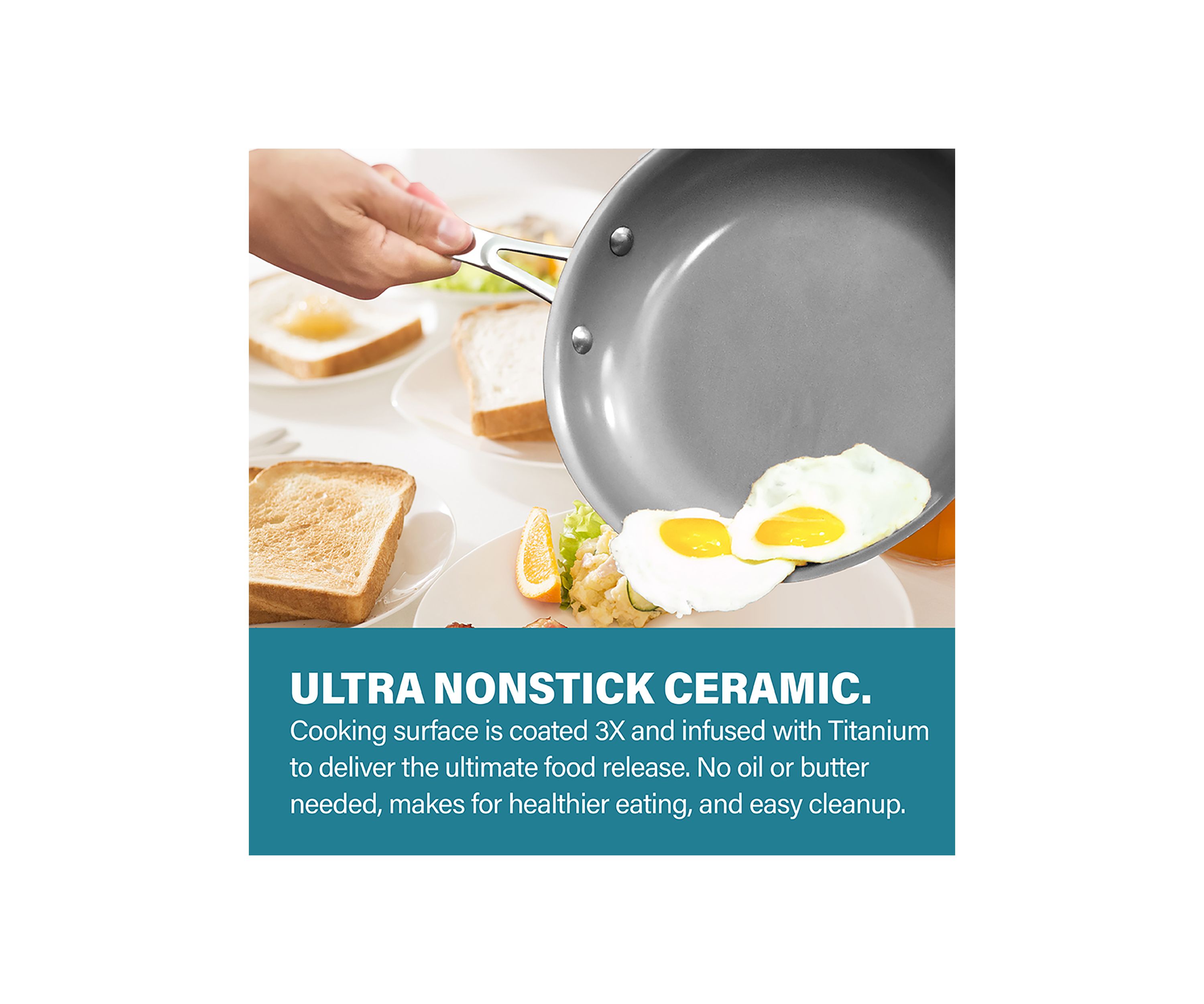 20-Piece Aqua Ti Ceramic Nonstick Cookware and Bakeware Set