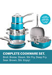 20-Piece Aqua Ti Ceramic Nonstick Cookware and Bakeware Set