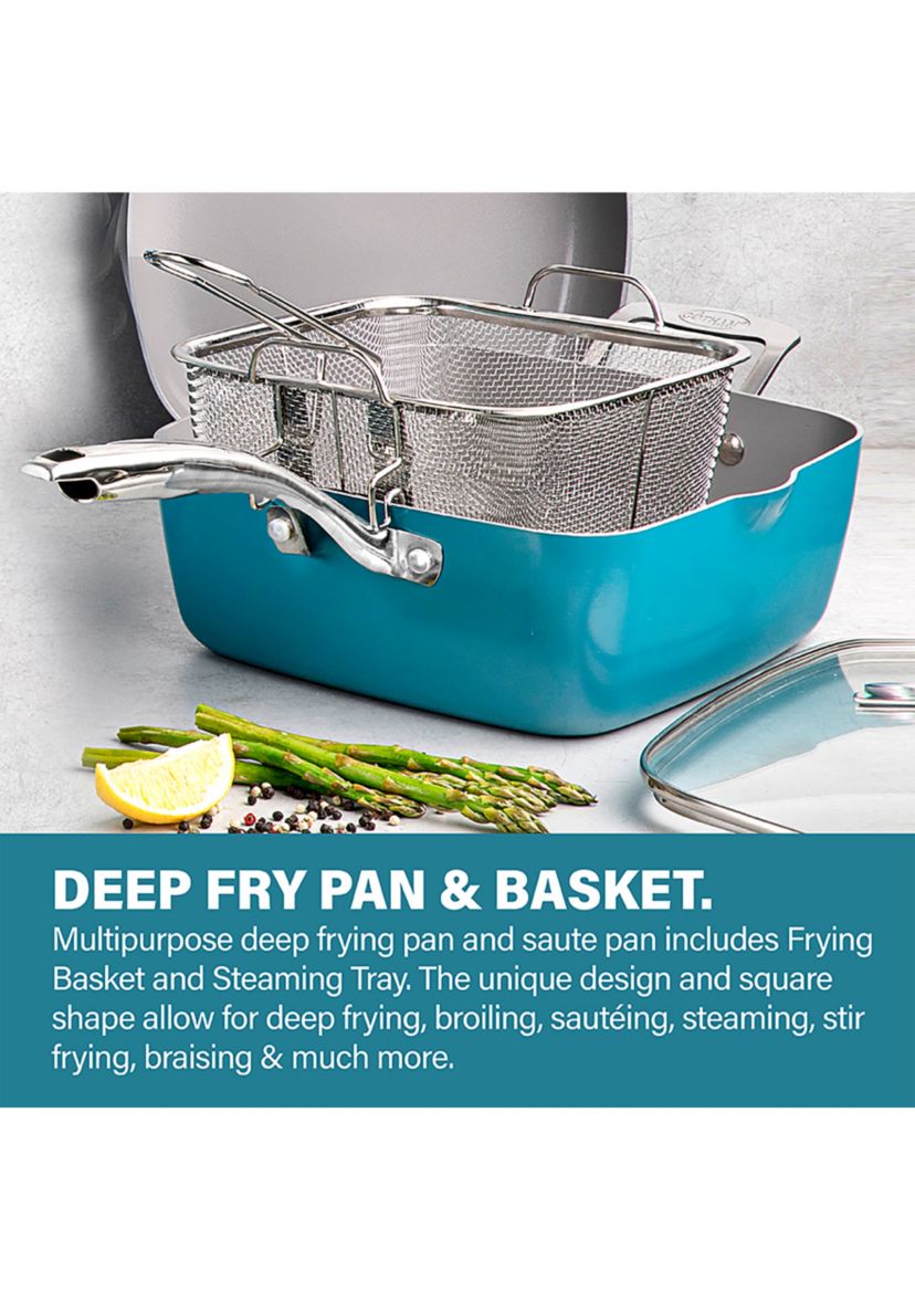 20-Piece Aqua Ti Ceramic Nonstick Cookware and Bakeware Set
