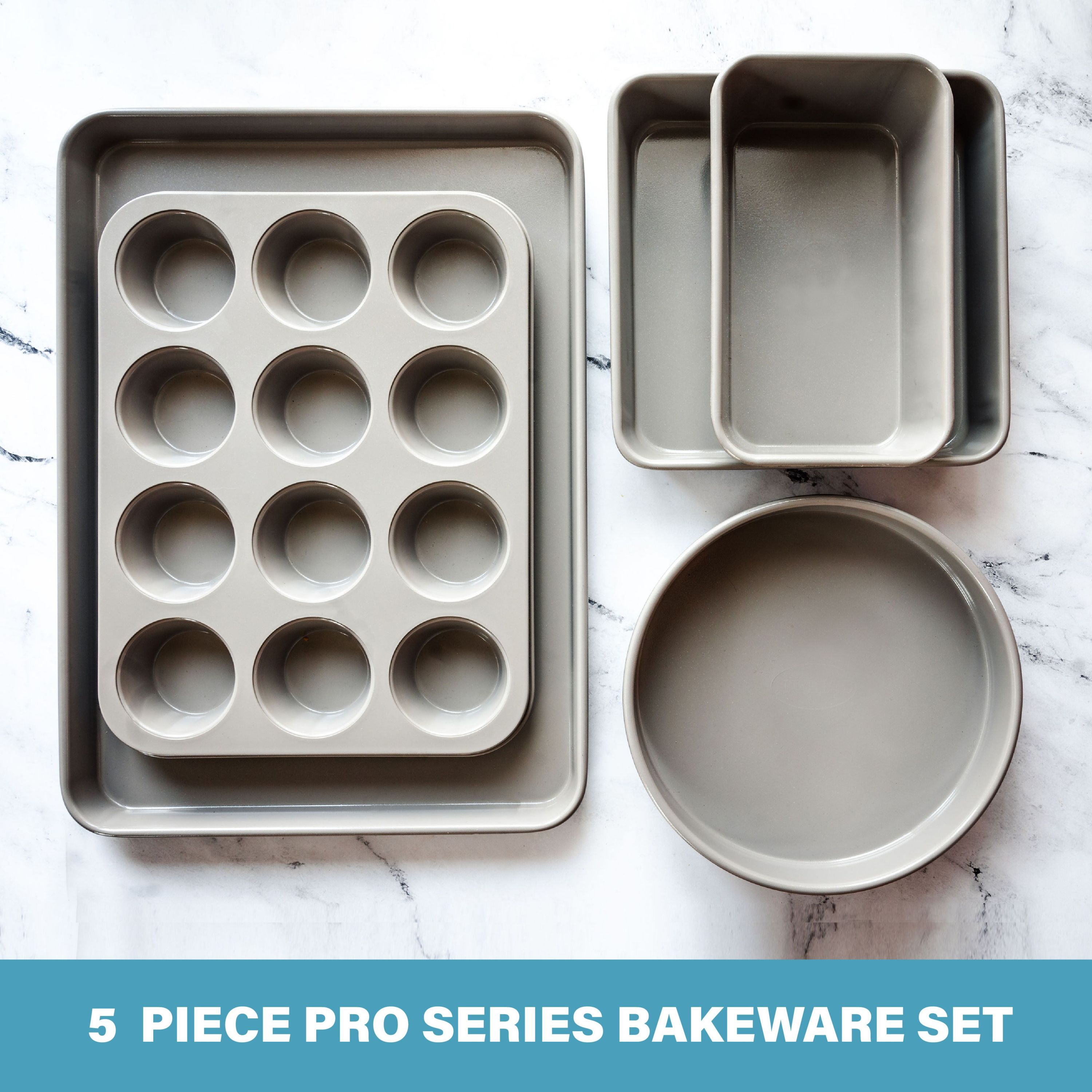 Gotham Steel Professional 5-Piece Ti-Ceramic Nonstick Ultimate Bakeware Set