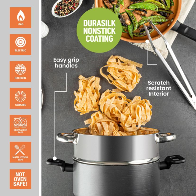 Gotham Steel Pro Premier 17-Piece Hard Anodized Ceramic Nonstick Cookware Set