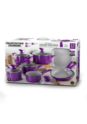 Granitestone Diamond Farmhouse 13 Piece Pots and Pans Set