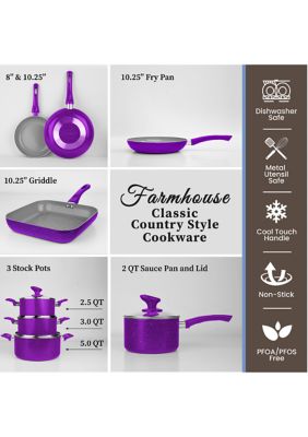 Granitestone 13pc Country Style Nonstick Pots and Pans Cookware Set