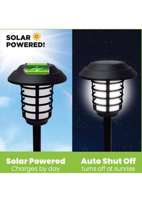 Solar Powered Pathway Lights 11 Lumens LED Landscape Color Changing Path Lights 4-Pack
