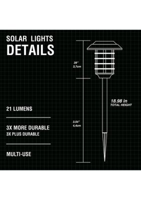 Solar Powered Pathway Lights 11 Lumens LED Landscape Color Changing Path Lights 4-Pack