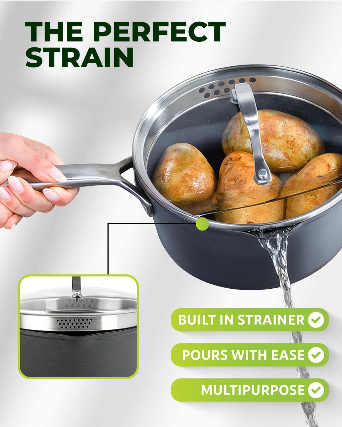 Granitestone Armor Max 20-Piece Hard Anodized Heavy Duty 4-Layer Ultra Release Nonstick Cookware Set