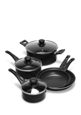 Basics 8-Piece Non-Stick Kitchen Cookware Set, Pots and Pans - Shop -  TexasRealFood