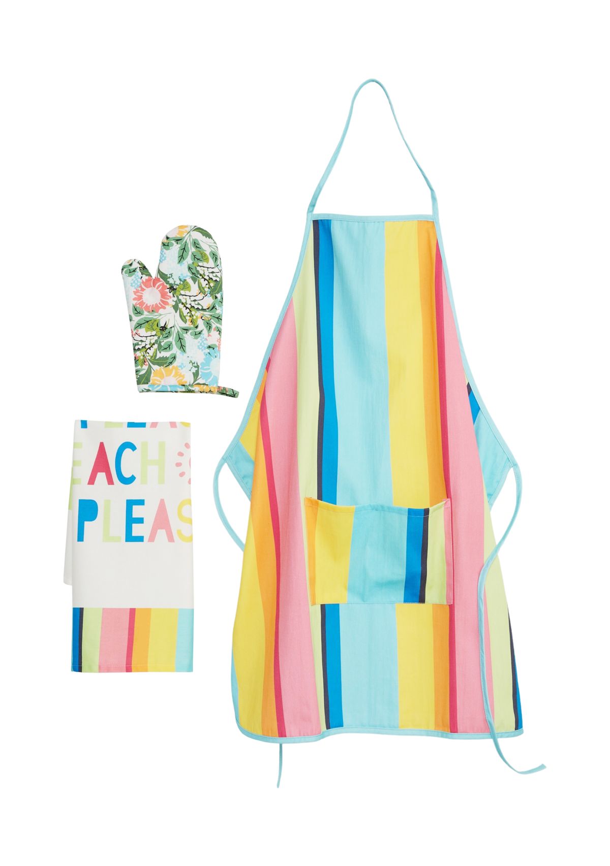 Printed Apron, Oven Mitt, and Tea Towel Set
