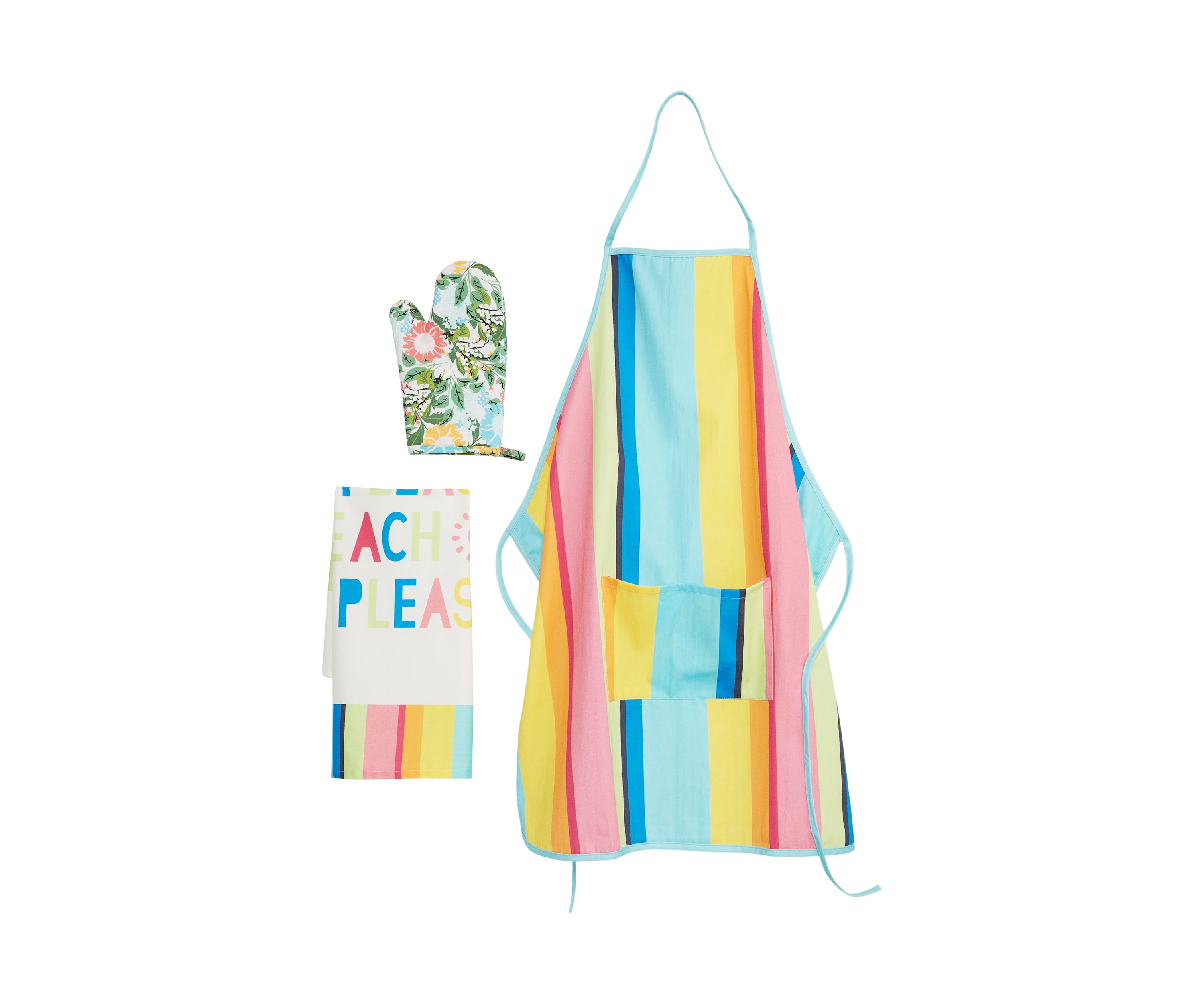 Printed Apron, Oven Mitt, and Tea Towel Set