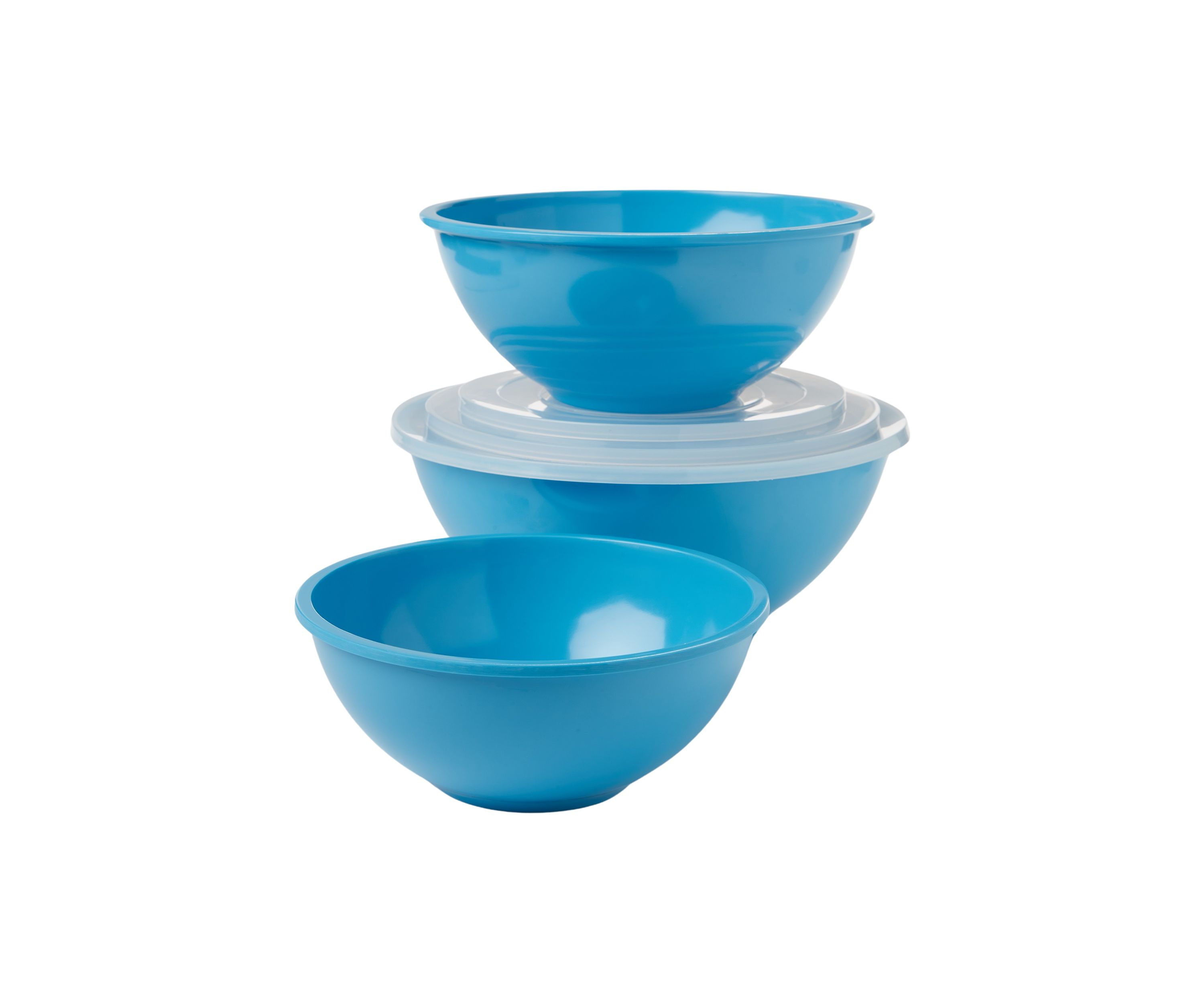 3-Piece Melamine Bowl Set with Lids