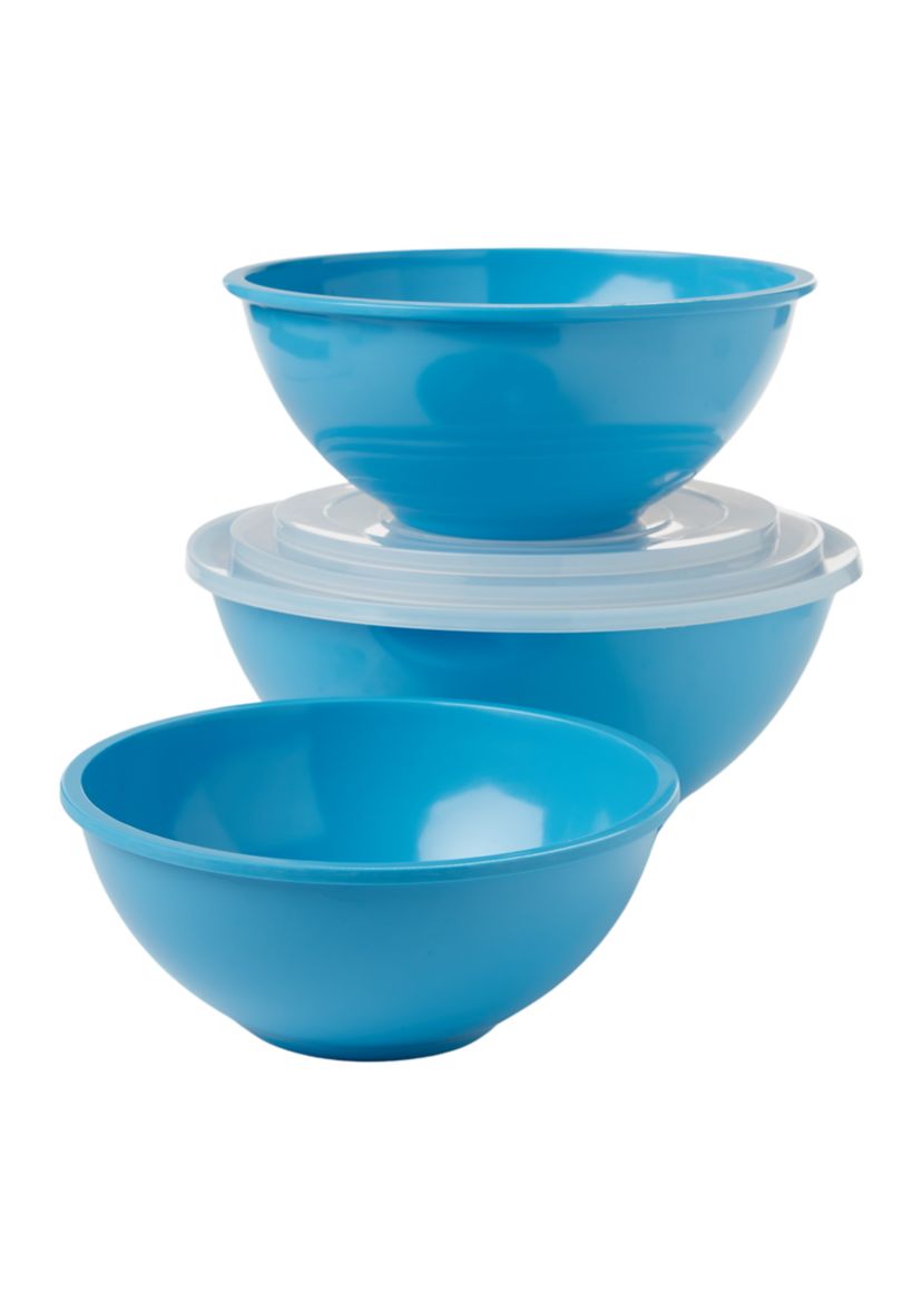3-Piece Melamine Bowl Set with Lids