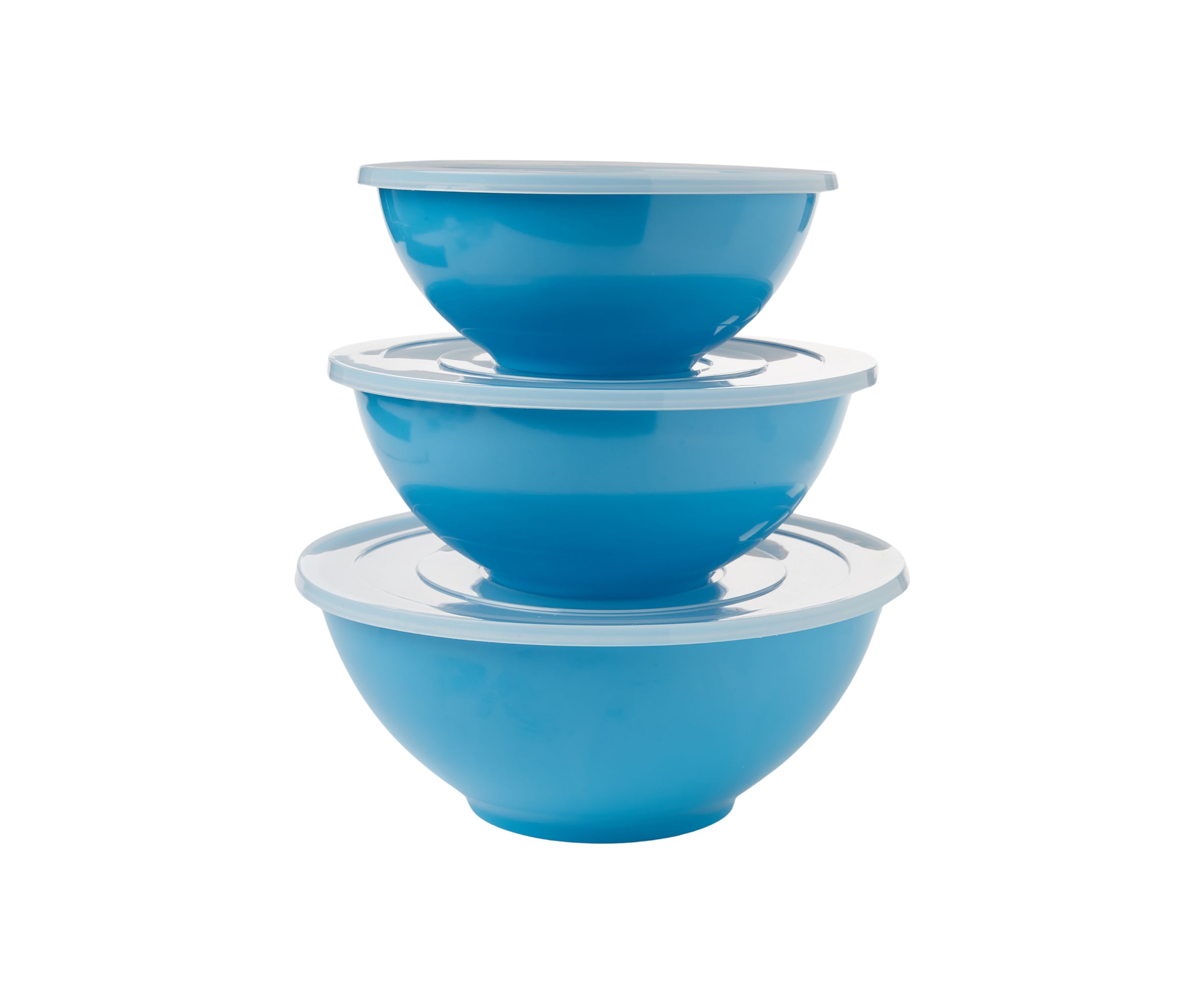 3-Piece Melamine Bowl Set with Lids