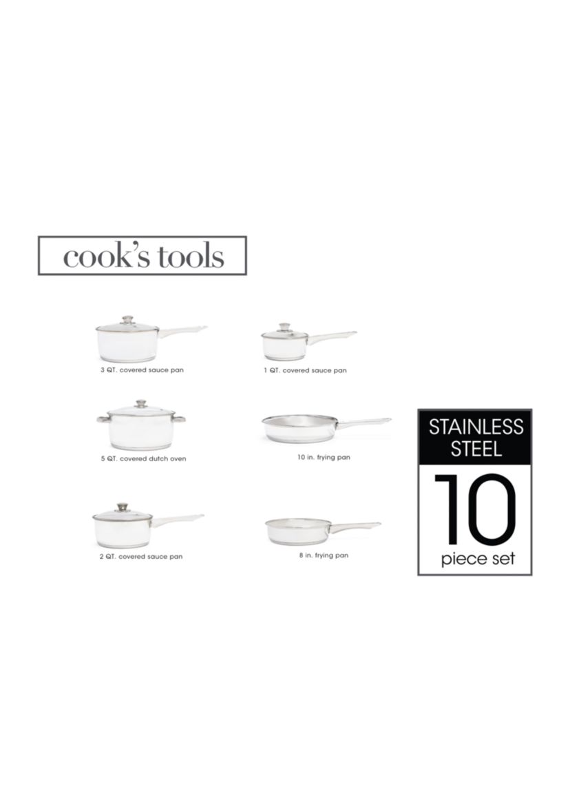 Stainless Steel 10-Piece Cookware Set