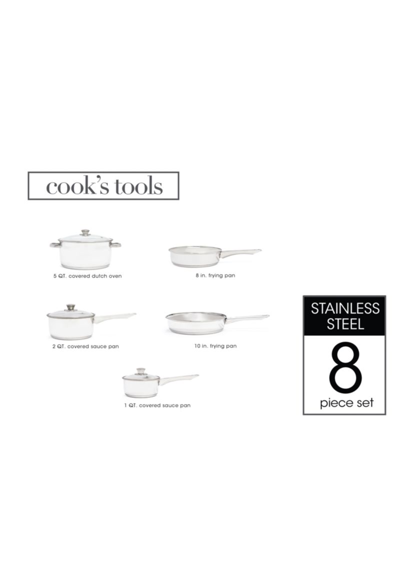  8-Piece Stainless Steel Cookware Set