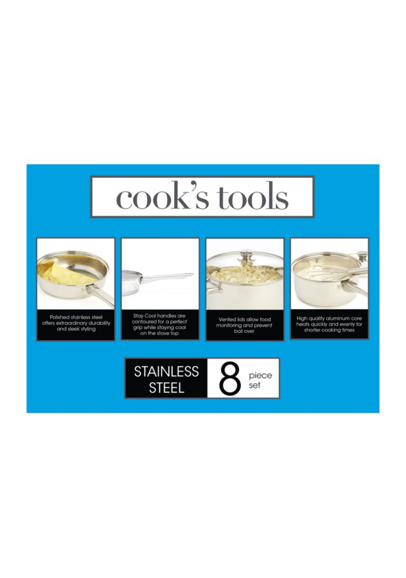  8-Piece Stainless Steel Cookware Set