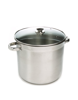 Cook N Home 02527 Stockpot With Lid 16 Quart Stainless Steel Large Silver Dining for sale online 