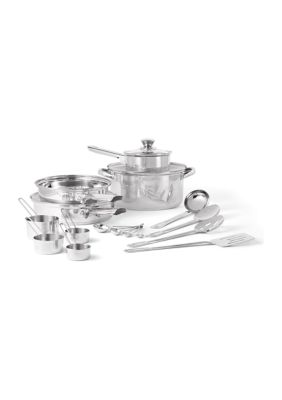 Basics CW1904239 Cookware Set, 15-Piece, Silver