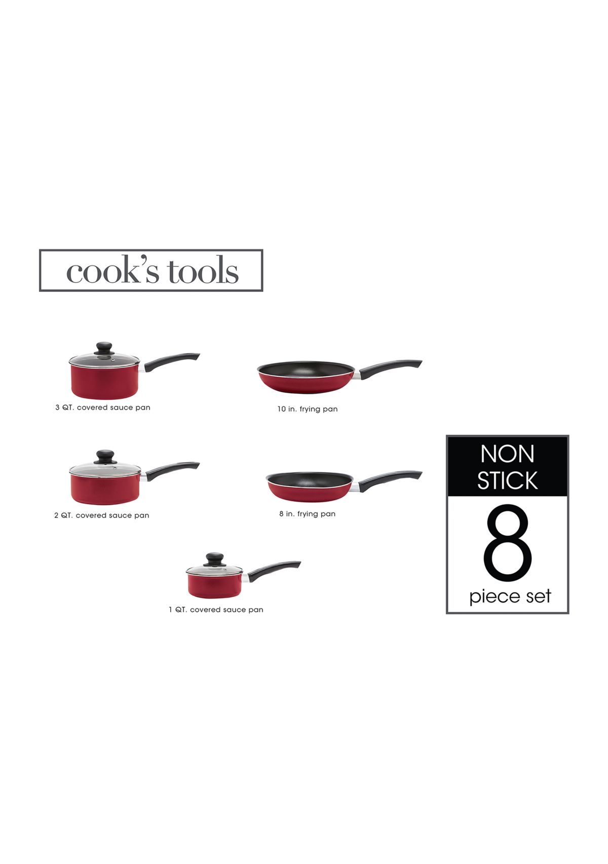  Non-Stick 8-Piece Cookware Set  