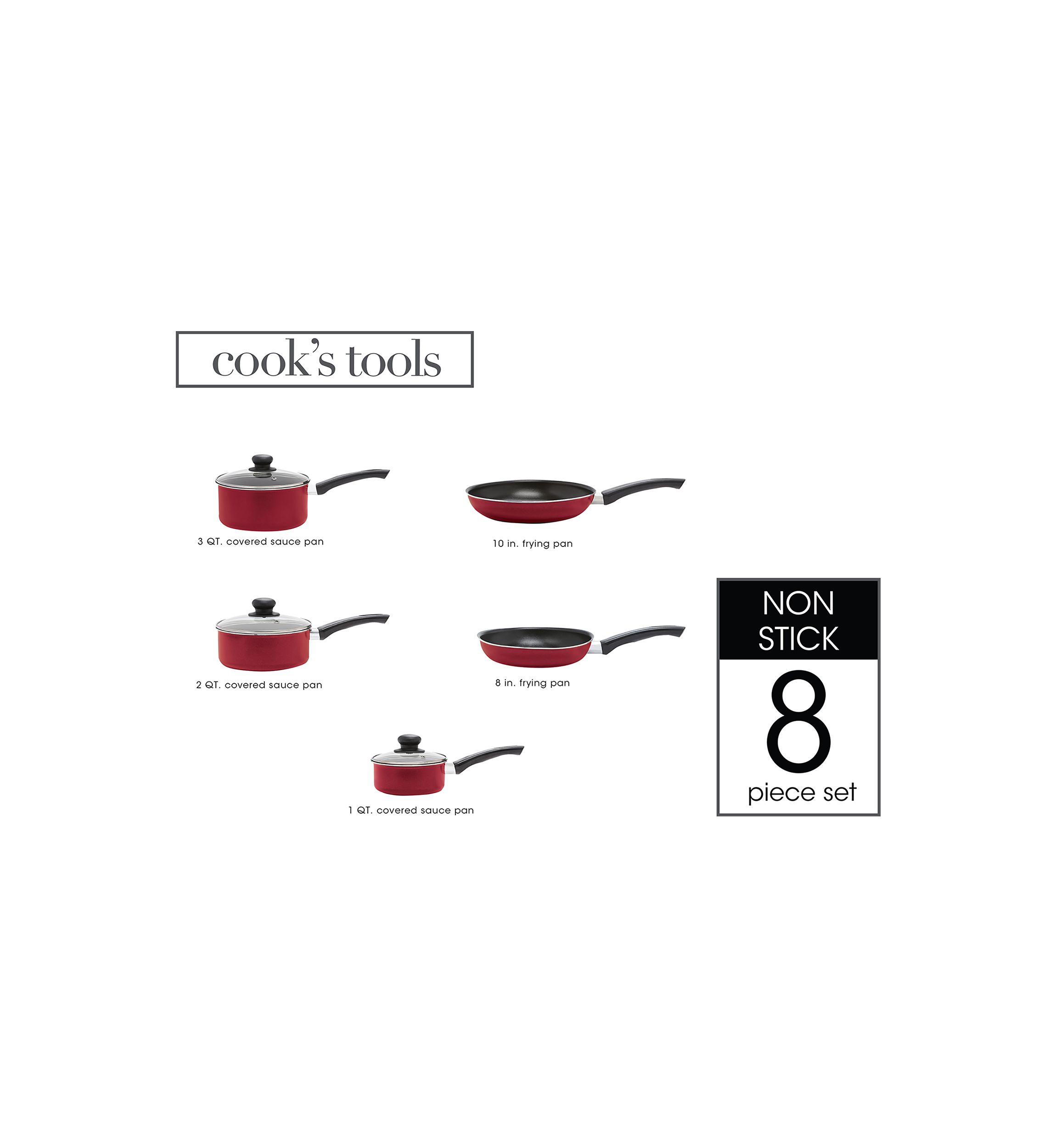  Non-Stick 8-Piece Cookware Set  