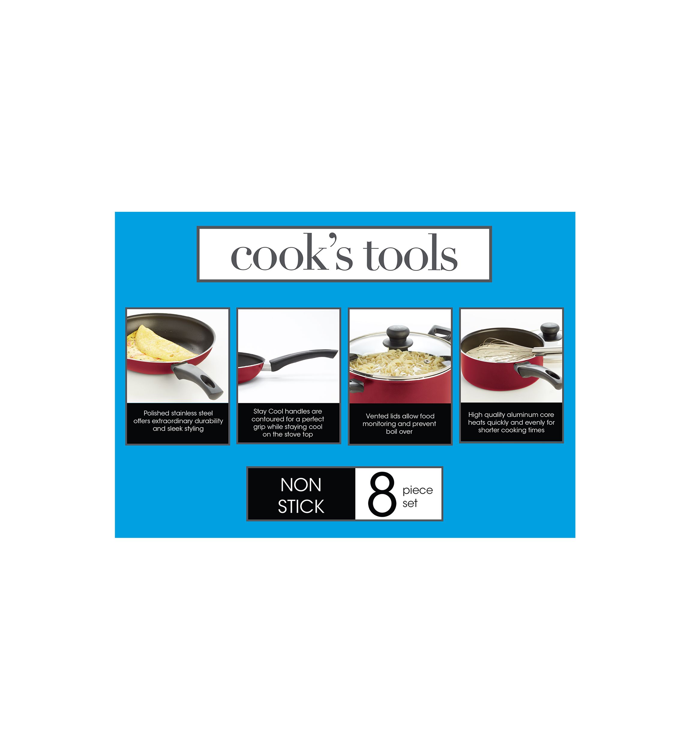  Non-Stick 8-Piece Cookware Set  