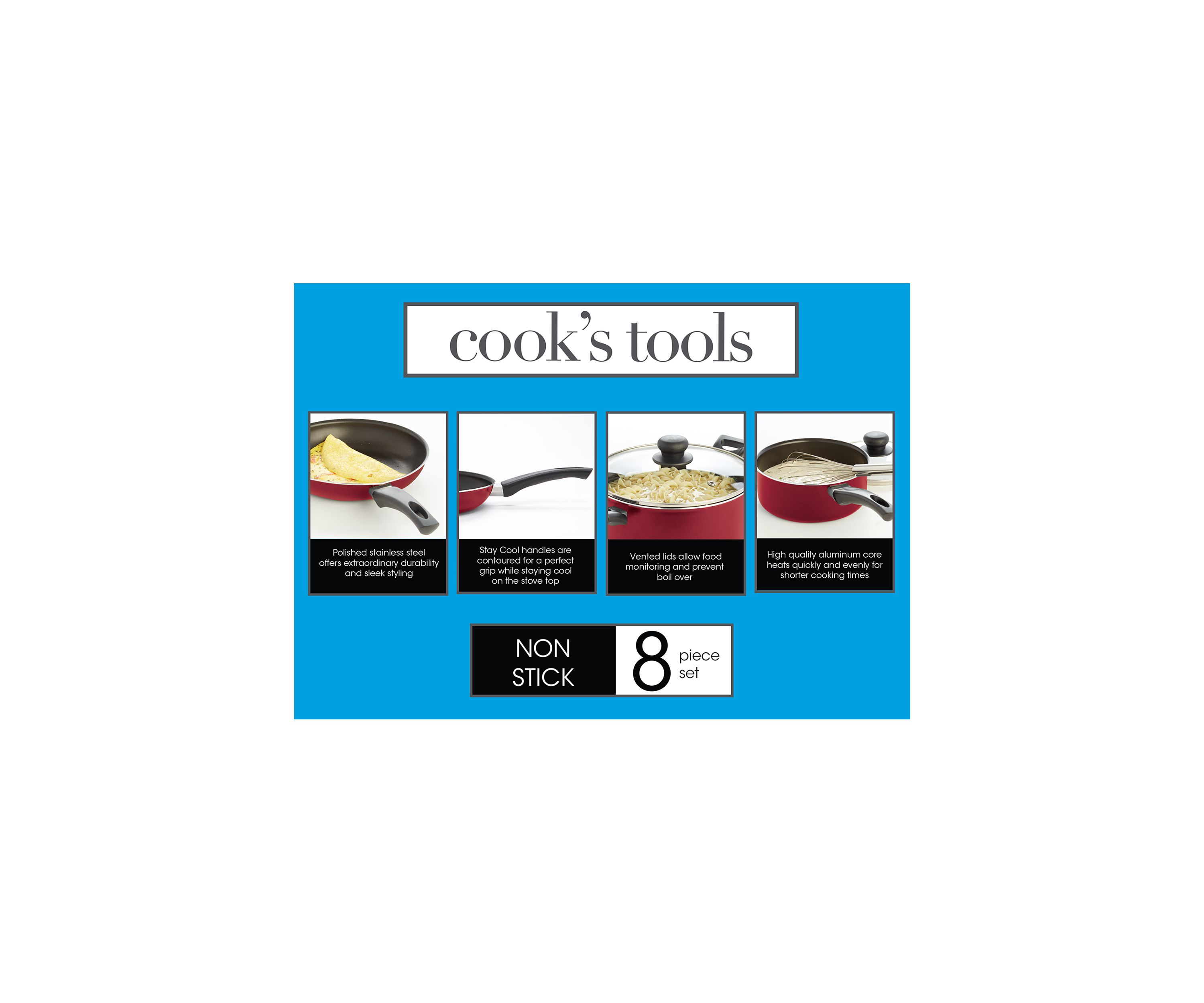  Non-Stick 8-Piece Cookware Set  