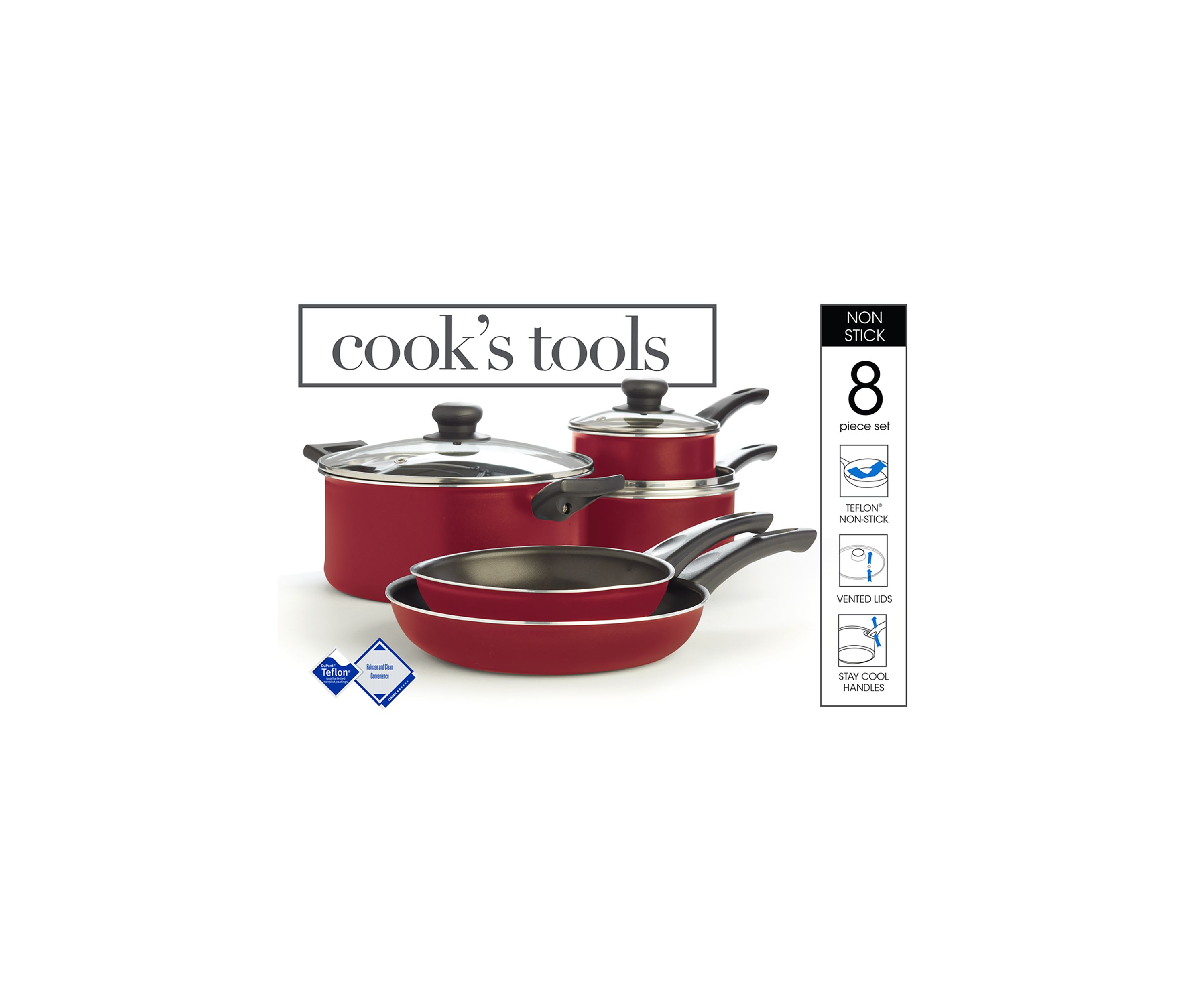  Non-Stick 8-Piece Cookware Set  
