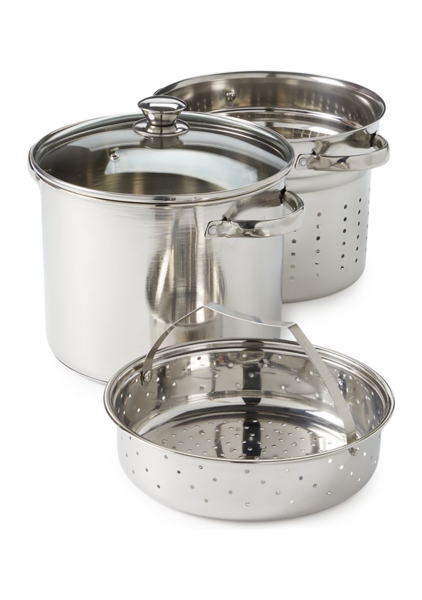 8 Quart Stainless Steel Multi Cooker Set