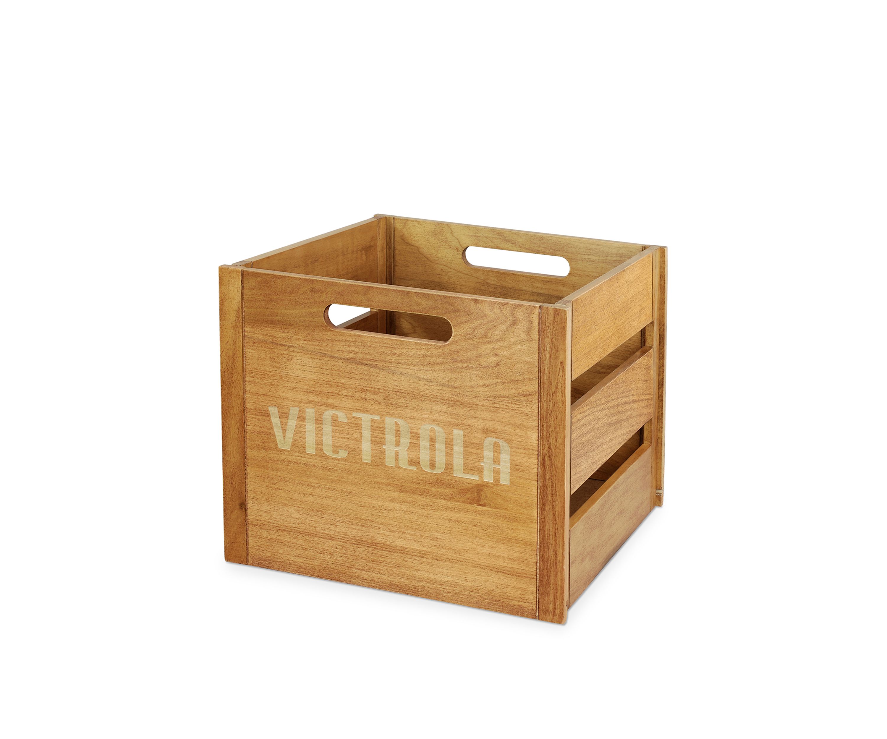 Victrola Wooden Record and Vinyl Crate:No Size:WOOD (BROWN)