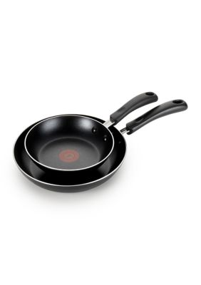 T-Fal Essentials Nonstick Cookware, 2 piece Fry Pan Set, 8 & 10 inch, Black, 3 Quart