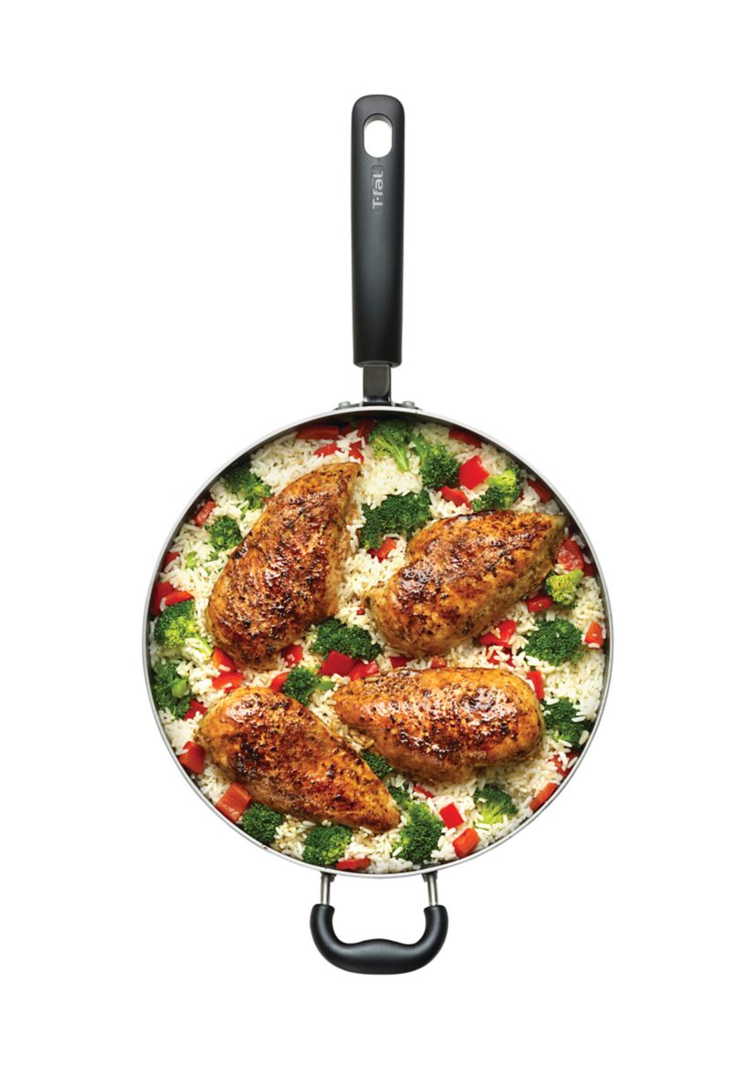 Essentials Nonstick Jumbo Cooker, 5-Quart, Black