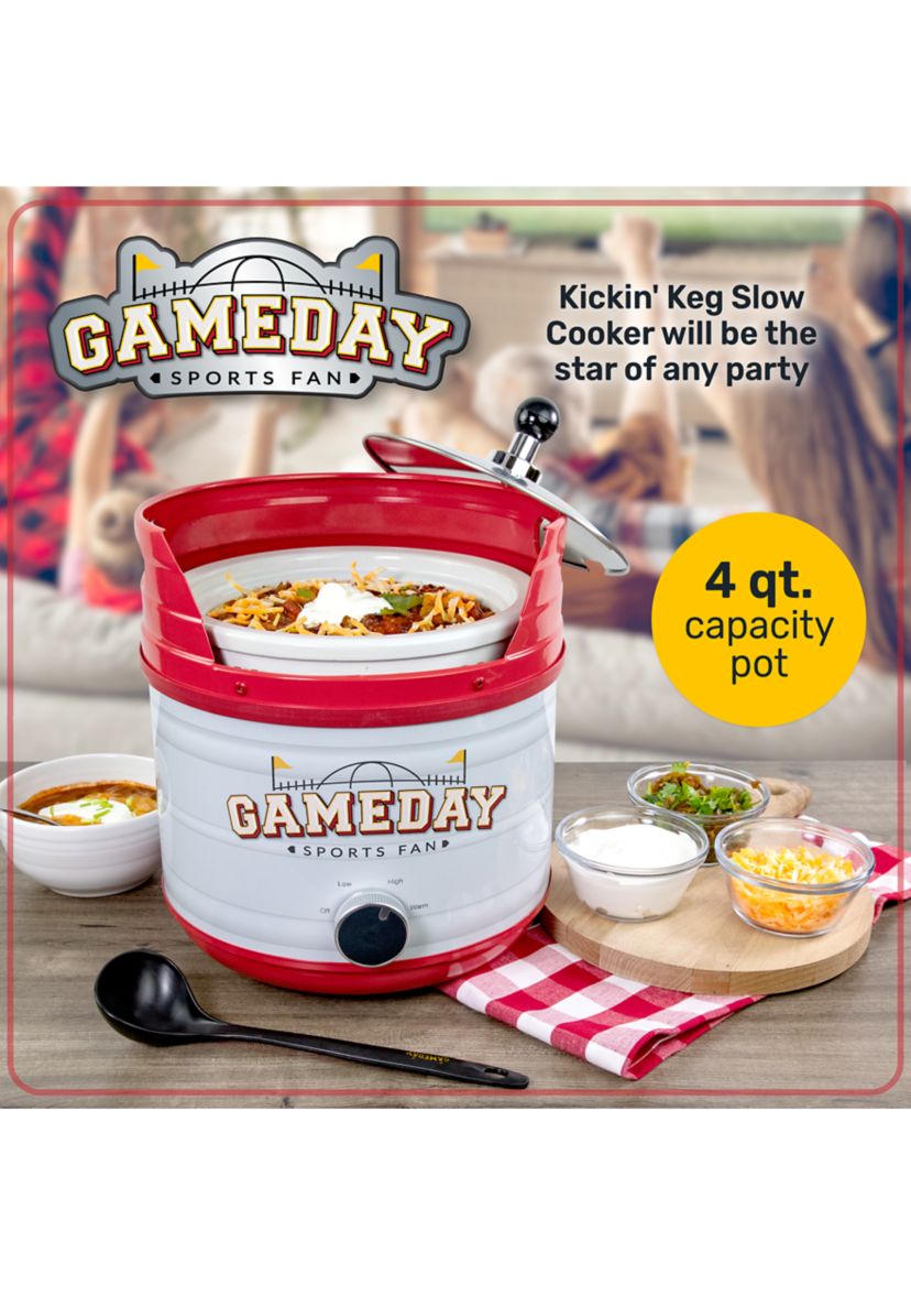 Game Day Kickin’ Keg Cooker Slow Cooker