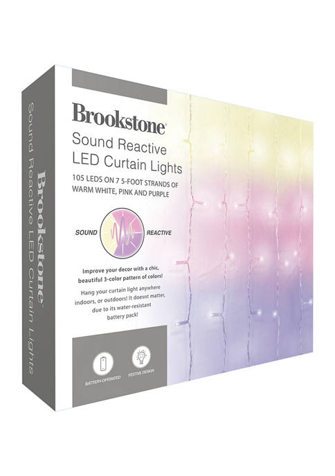 Brookstone Sound Reactive LED Curtain Lights