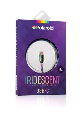 Polaroid 5 Foot Iridescent Charge And Sync Usb-C Cable