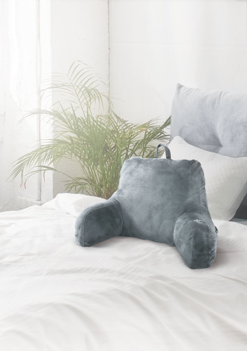Plush Bedrest Pillow with Built-In Vibration