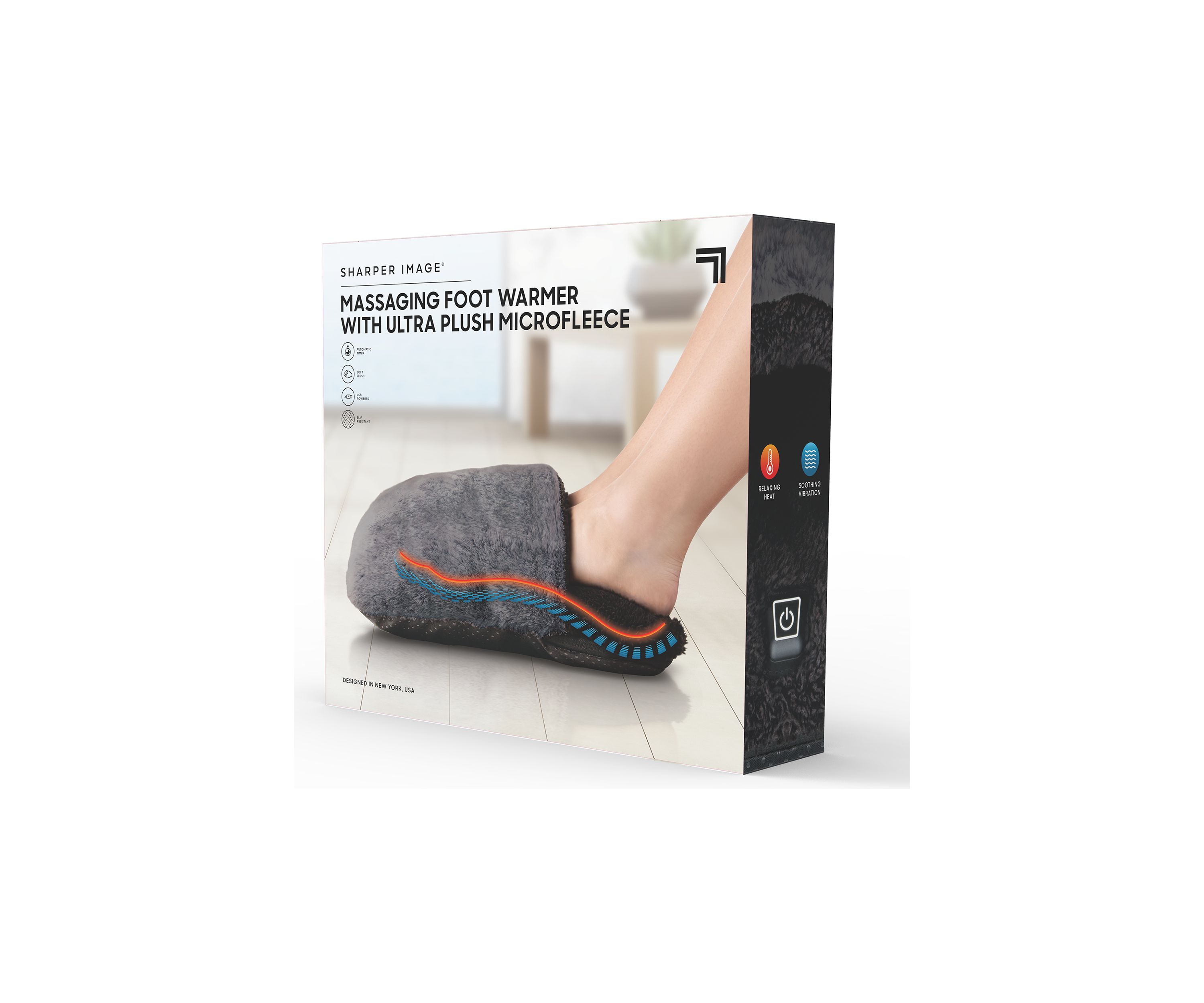Massaging Foot Warmer with Ultra Plush Microfleece 