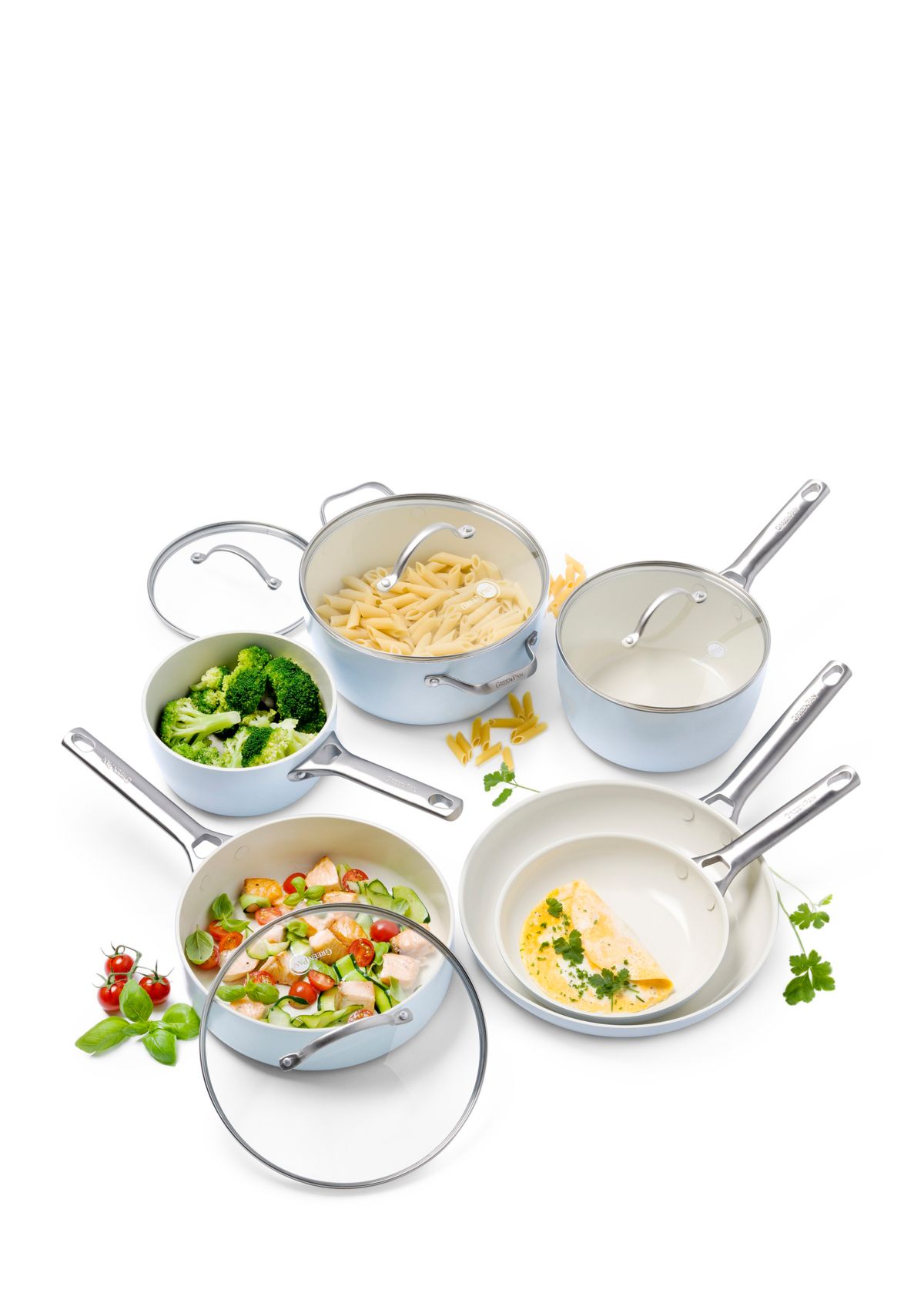 Padova Ceramic Non-Stick 10 Piece Cookware Set